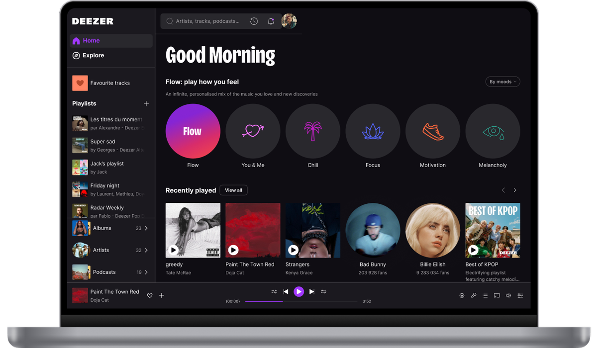 Deezer d&eacute;fie Spotify et Apple Music avec cette nouvelle fonction