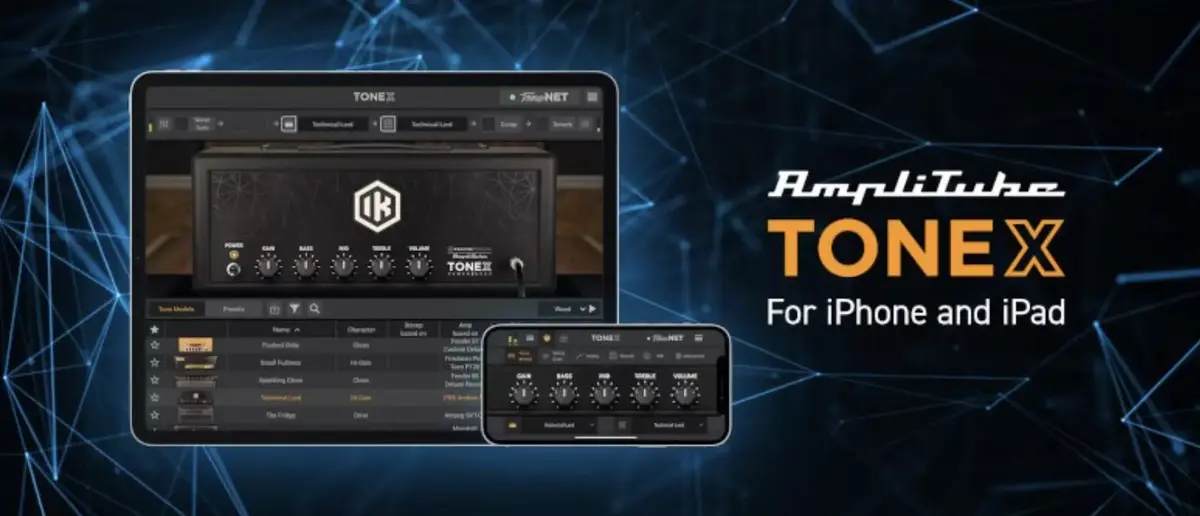 L'App permettant de modéliser amplis et effets AmpliTube TONEX débarque sur iOS