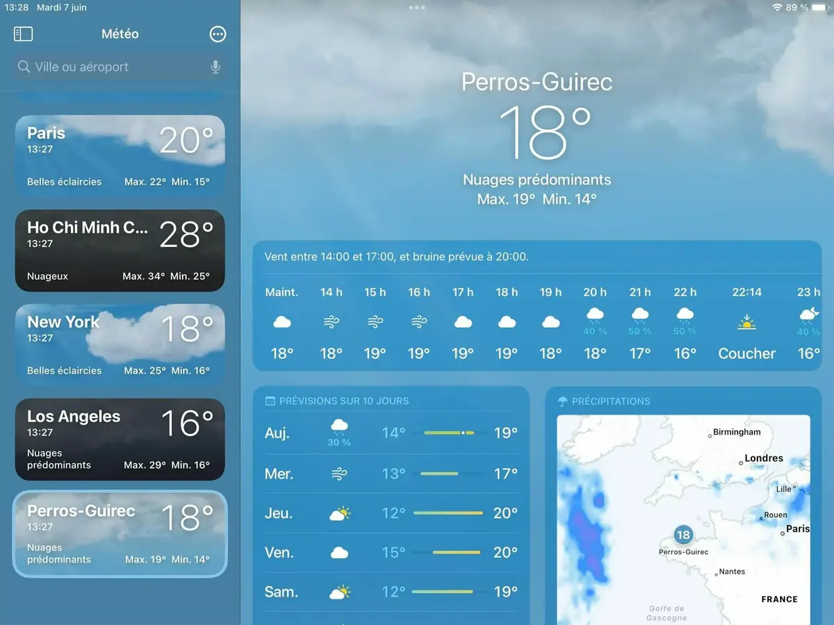 iPadOS 16 : enfin une application Météo dédiée !