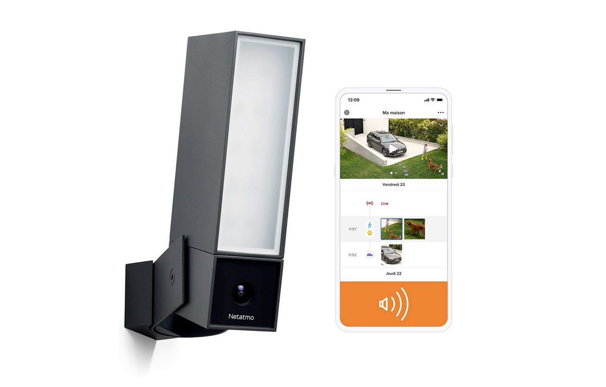 Grosse promo sur la caméra Netatmo HomeKit avec éclairage et sirène