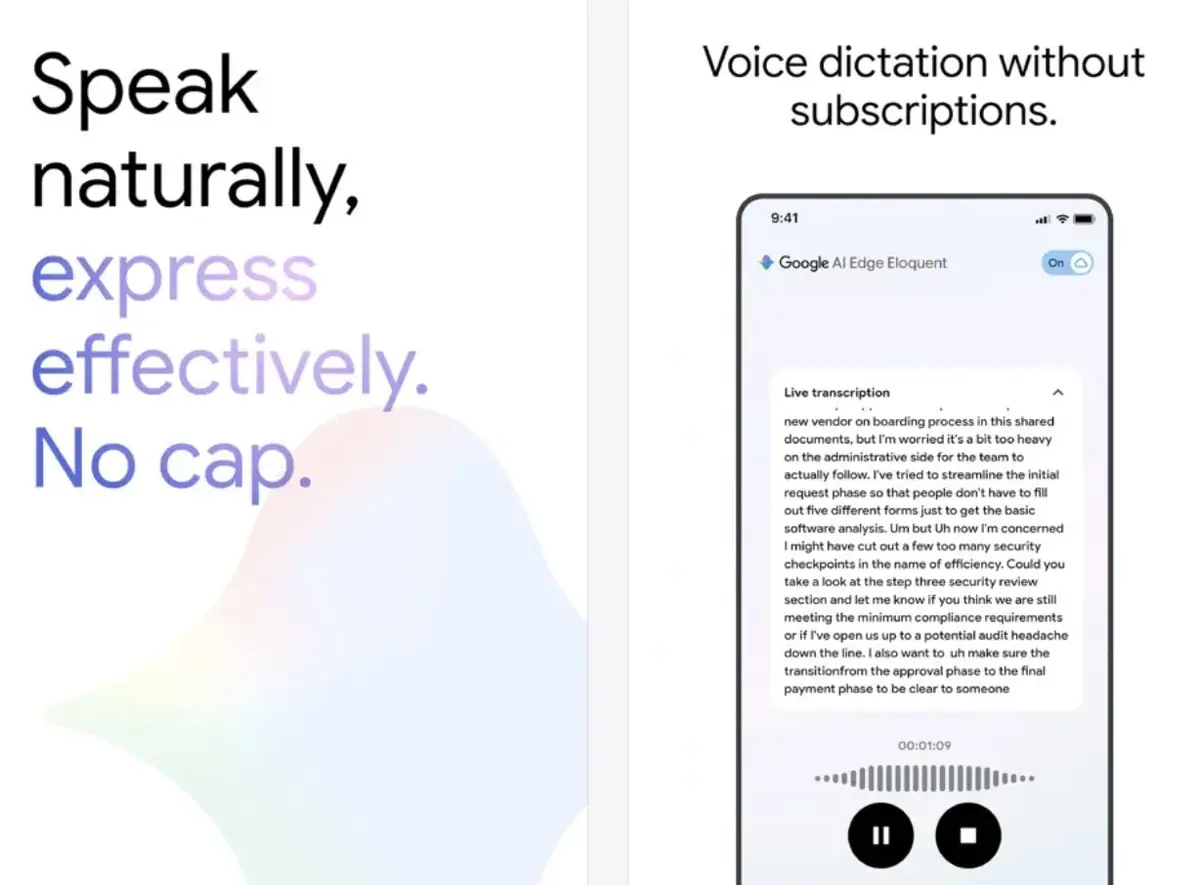 Google sort une application de dict&eacute;e par IA gratuite, et elle fonctionne sans internet, sauf que...
