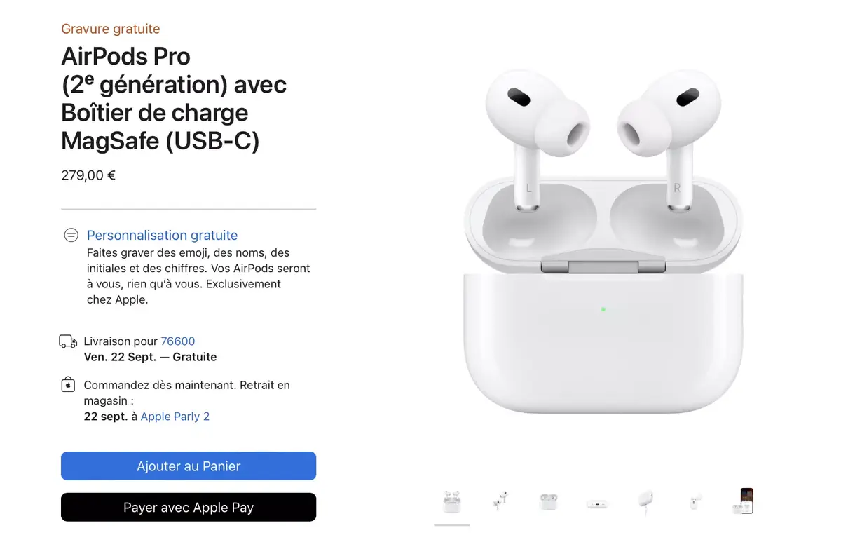 De nombreux accessoires USB-C : AirPods Pro, EarPods, adaptateurs et câbles