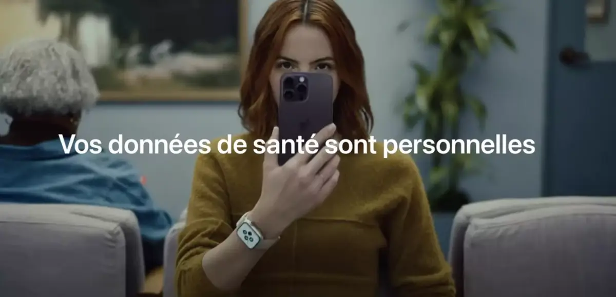 Pub iPhone Confidentialité des données de santé