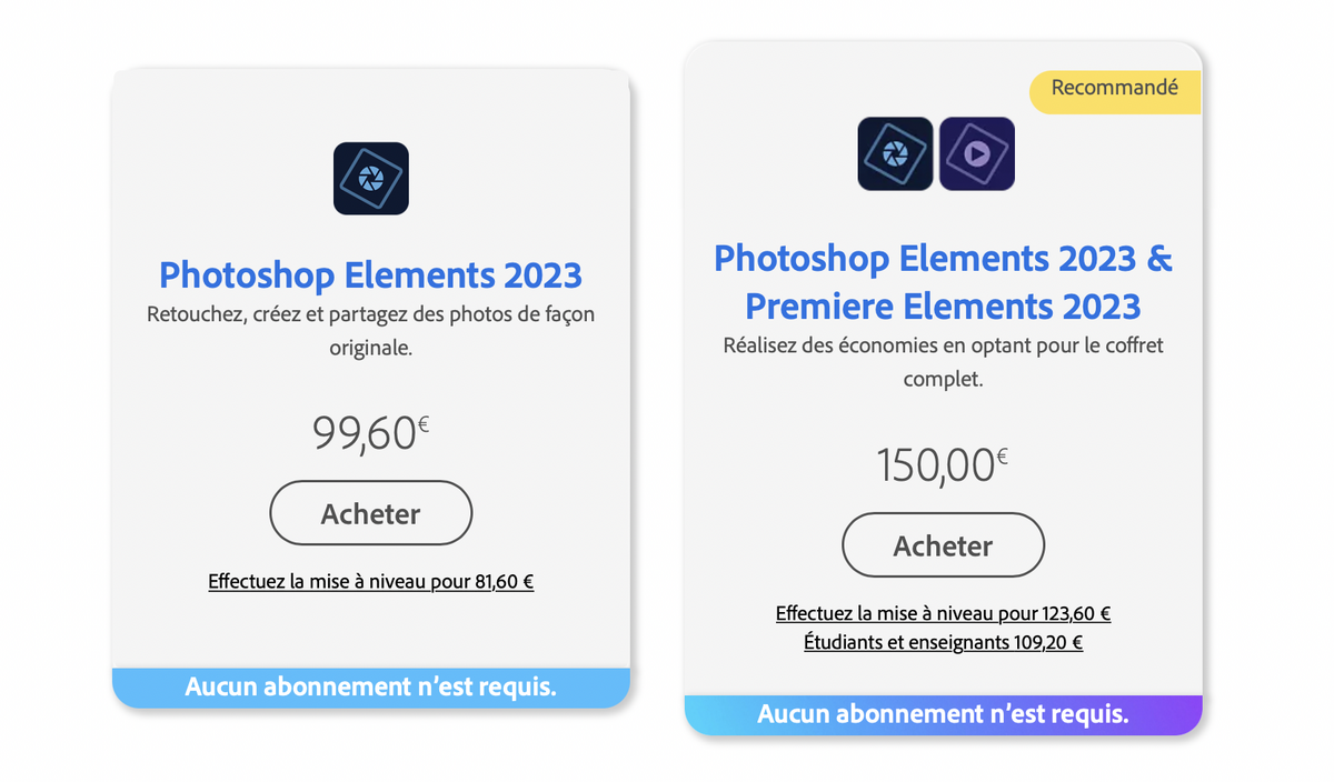 Adobe dévoile les versions 2023 de Photoshop Elements et Premiere Elements