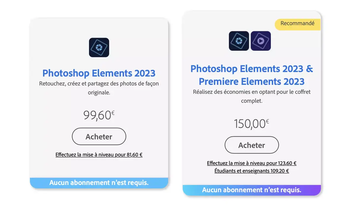 Adobe dévoile les versions 2023 de Photoshop Elements et Premiere Elements