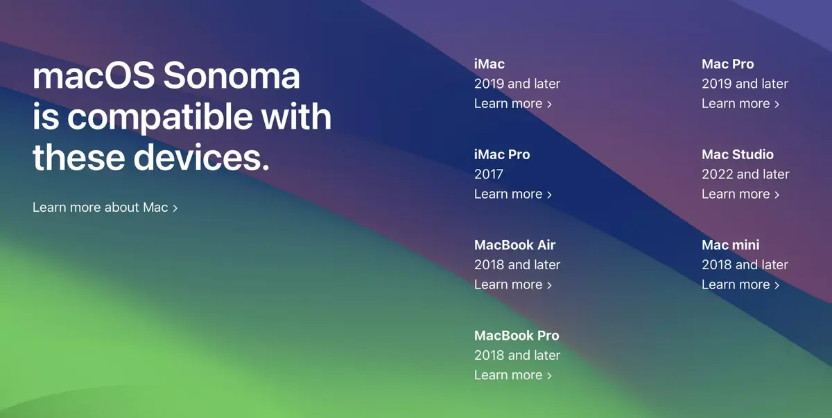 macOS Sonoma : voici les fonctionnalités absentes sur les Mac Intel