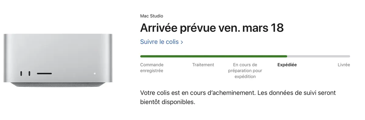 Les Mac Studio, iPhone SE et iPad Air 5 ont été expédiés ! (ou presque)