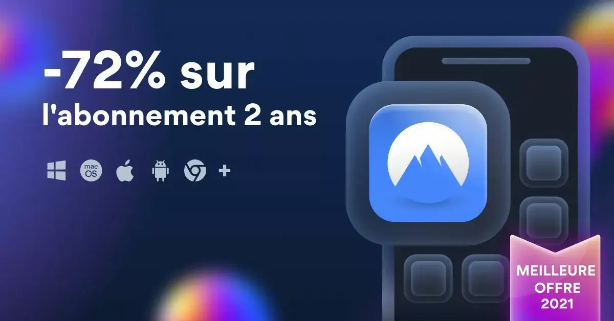 #Blackfriday NordVPN : 72% de réduction et 2,80€/mois !