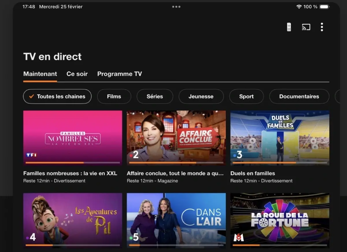 Orange TV fait peau neuve sur iPhone et iPad