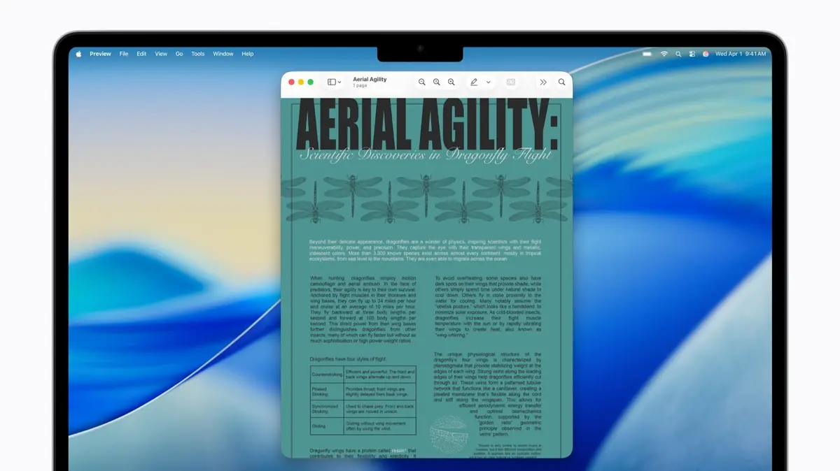 Accessibility Reader travaille sur des documents sources plus complexes comme des articles scientifiques, avec du texte en plusieurs colonnes, images et tableaux.