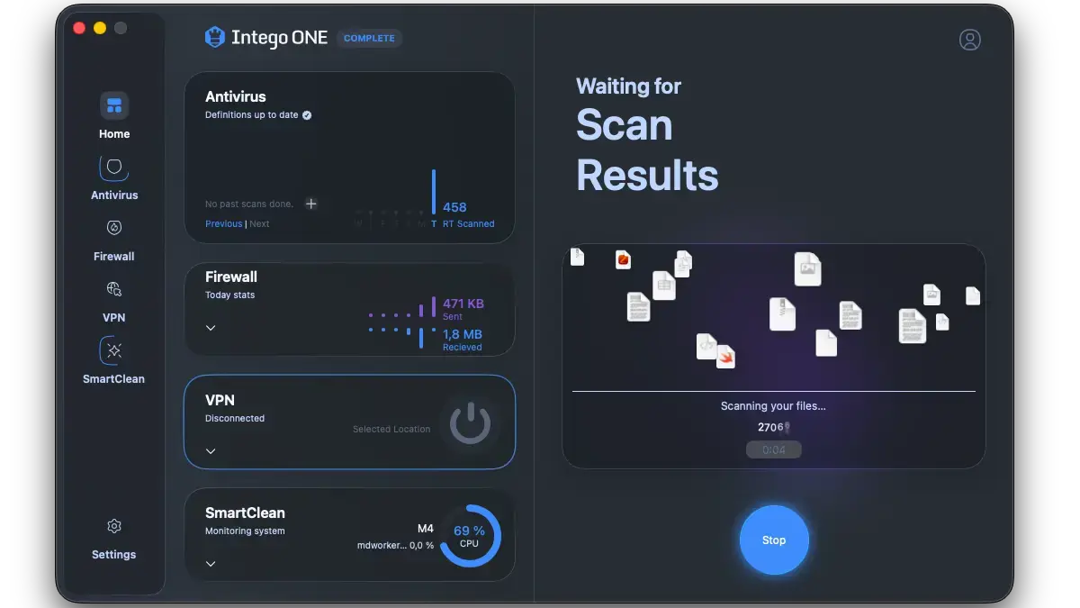 Scan antivirus Intego ONE