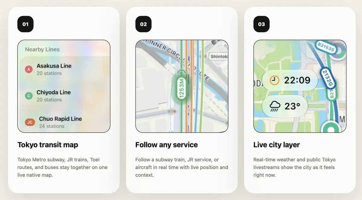 Cette app gratuite permet de suivre les transports de Tokyo directement sur l&rsquo;iPhone