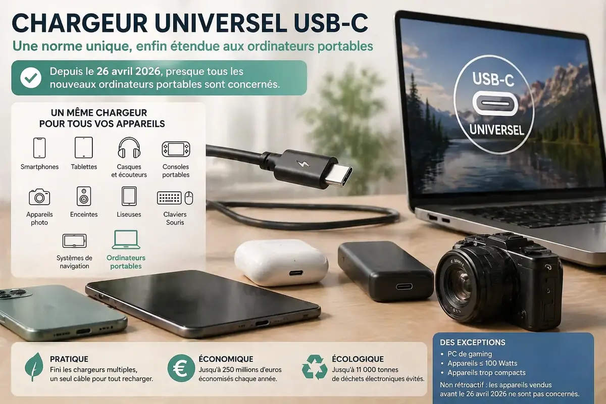 Chargeur universel USB-C