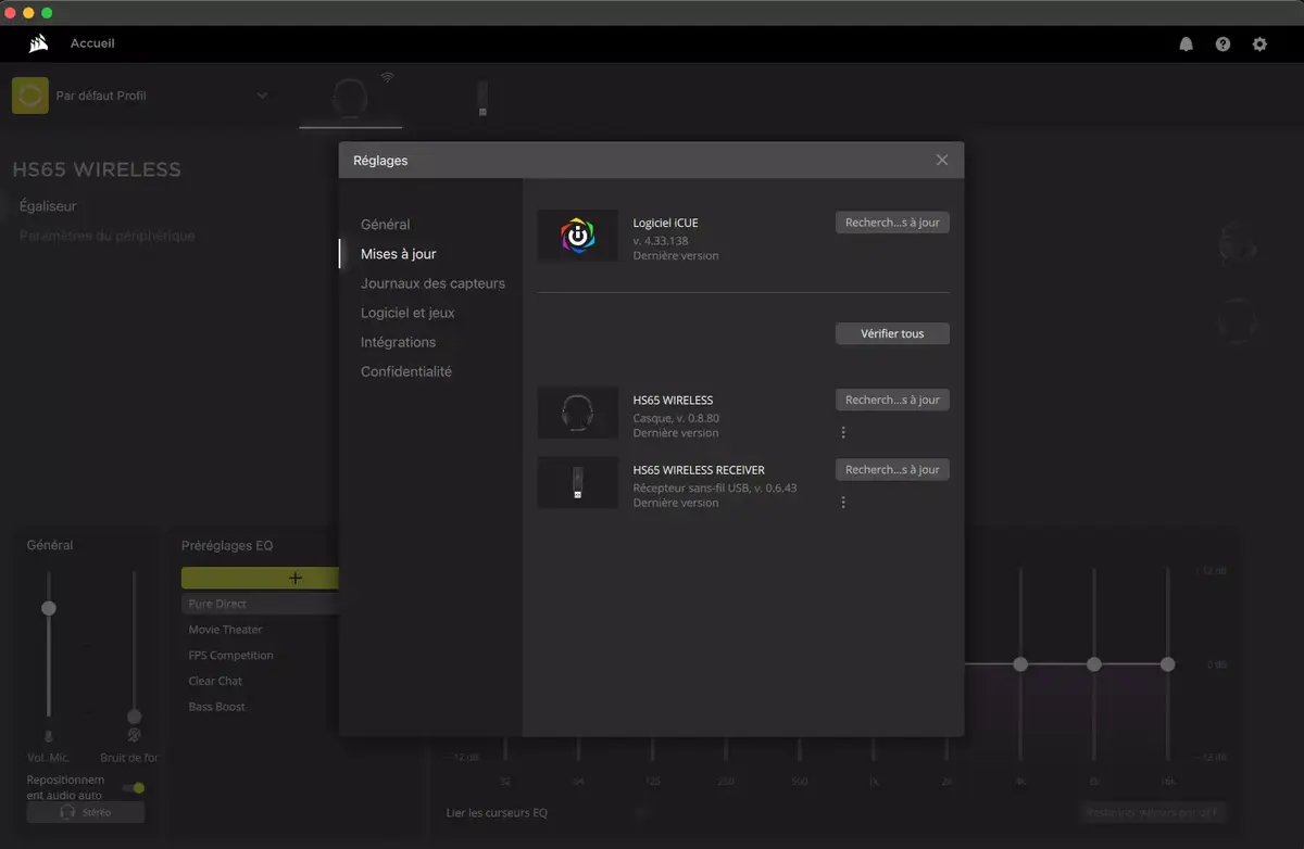 Test Corsair HS65 Wireless : un casque sans fil à 139€ pour le jeu et l'audio ?