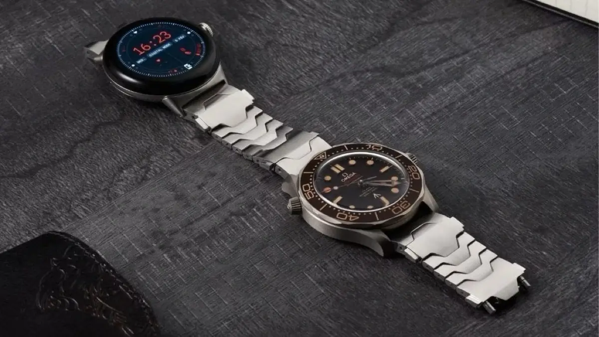 Ce bracelet vous permet de porter une Rolex et une Apple Watch sur le m&ecirc;me poignet