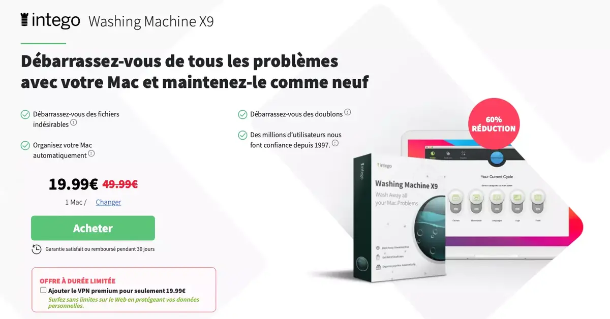 Jusqu'à ce soir, -65% sur les offres de protection d'Intego (Mac Premium Bundle X9 à 29€)