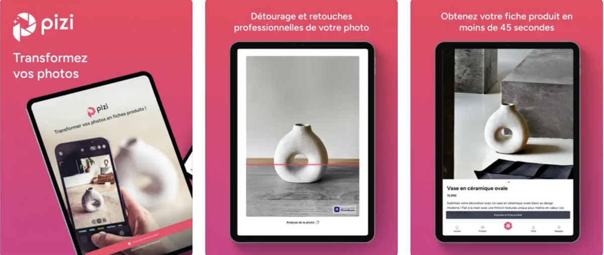 Des fiches produits en quelques secondes avec l'App française Pizi !