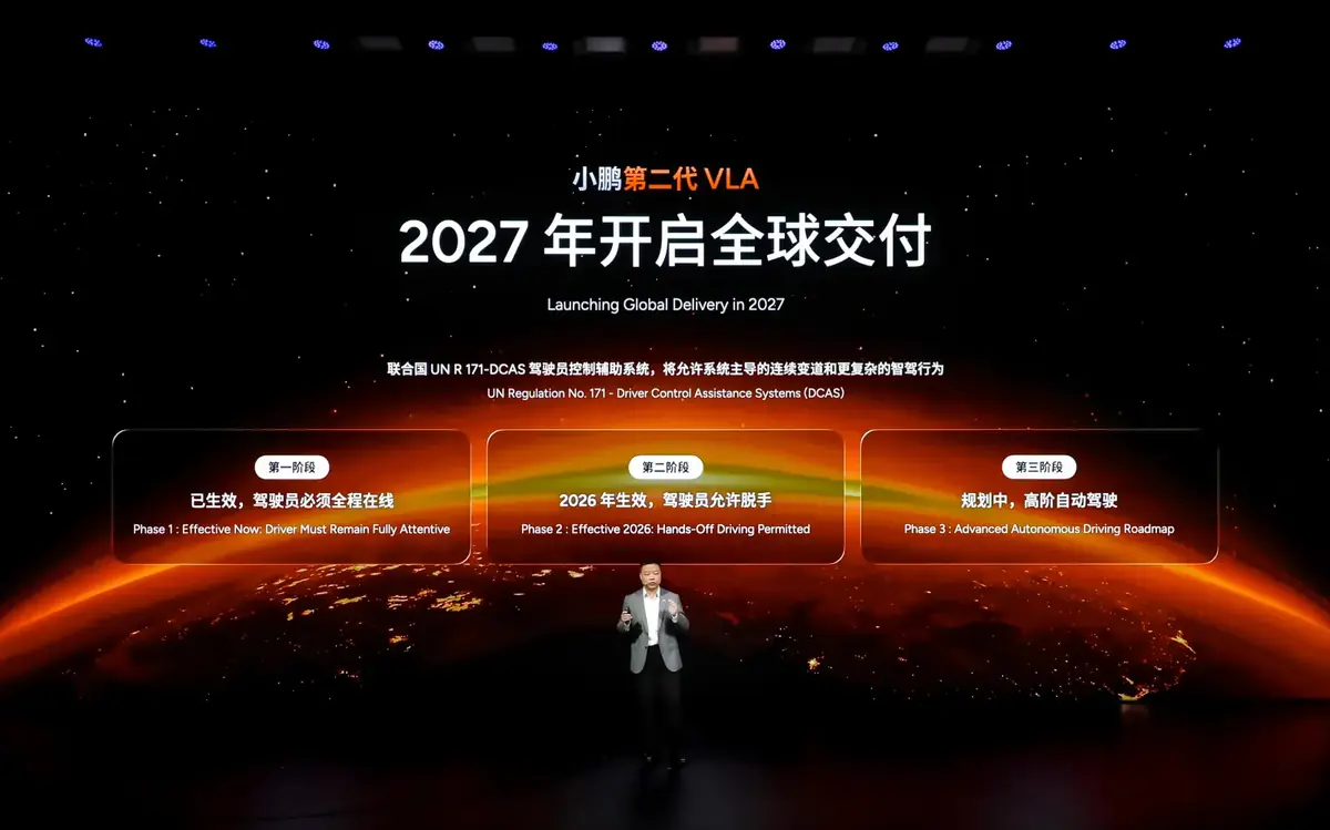XPENG veut proposer sa conduite autonome chinoise sur les routes d'Europe d&eacute;but 2027