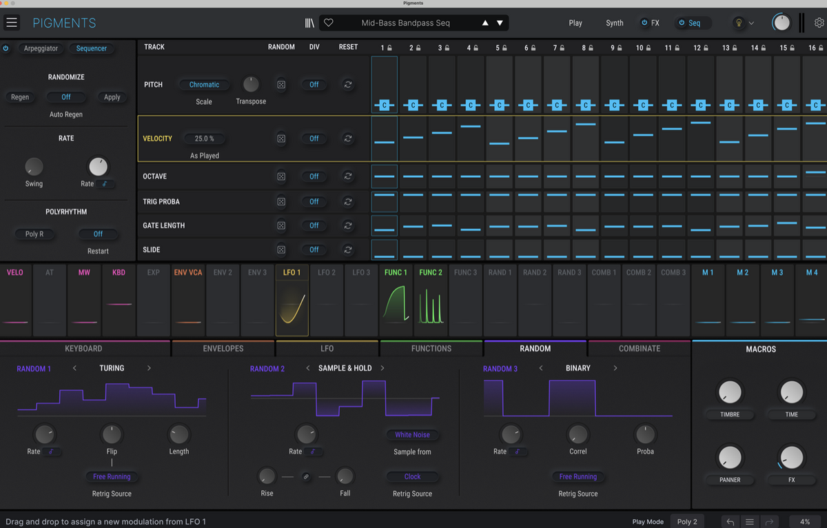 Une interface simplifiée et de nouveaux effets pour le synthétiseur Pigments 4 d'Arturia