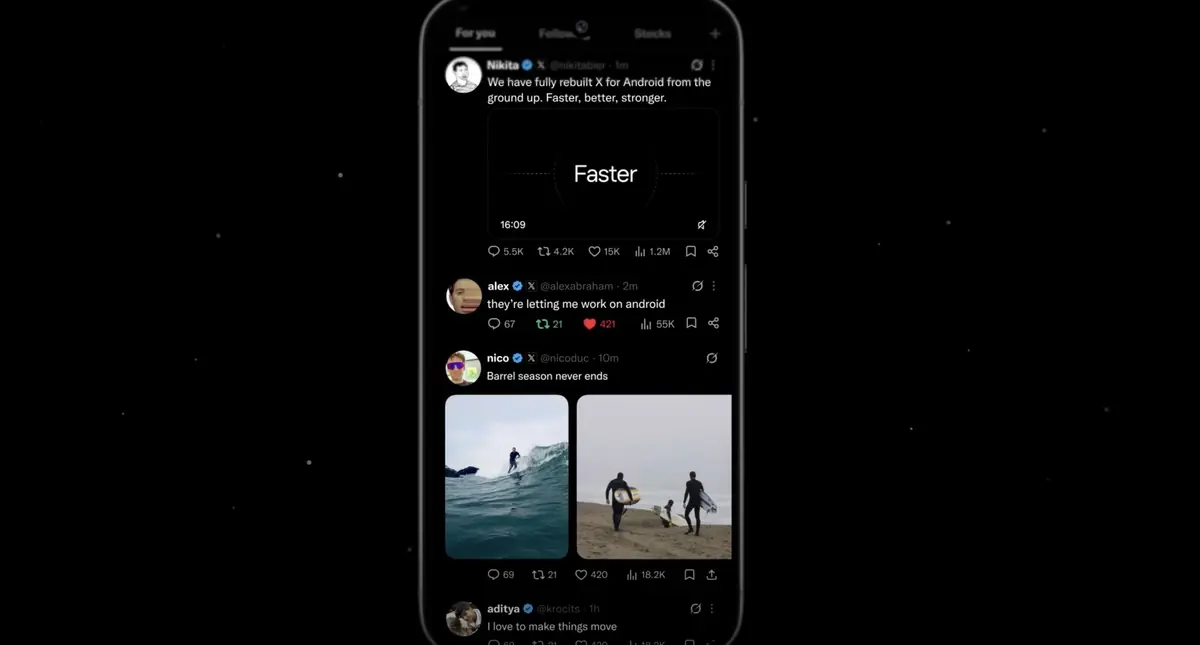 X relance son appli Android reconstruite de z&eacute;ro, apr&egrave;s un an de chantier