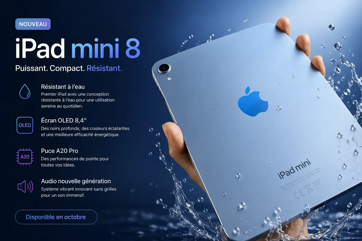 Un iPad mini &eacute;tanche avec &eacute;cran OLED en approche&nbsp;!
