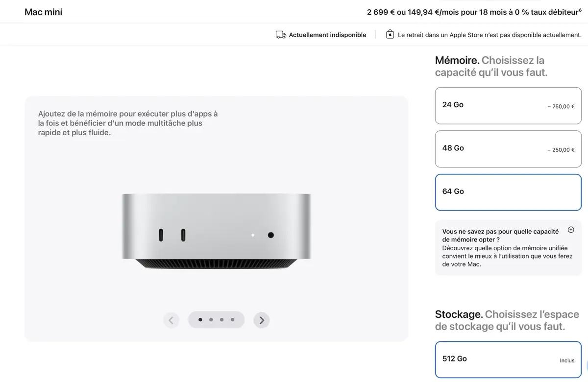 Le Mac mini (et Mac Studio) en rupture de stock quasi-totale&nbsp;!