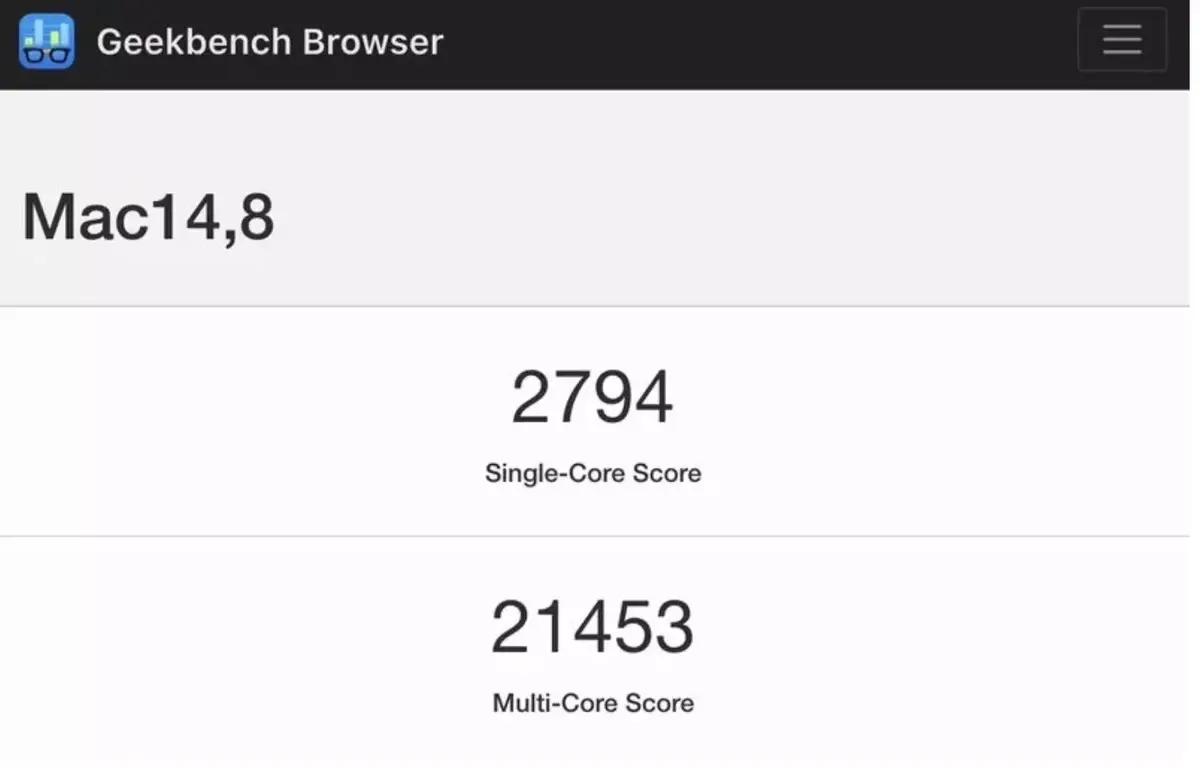 Mac Pro M2 Ultra sur Geekbench 6