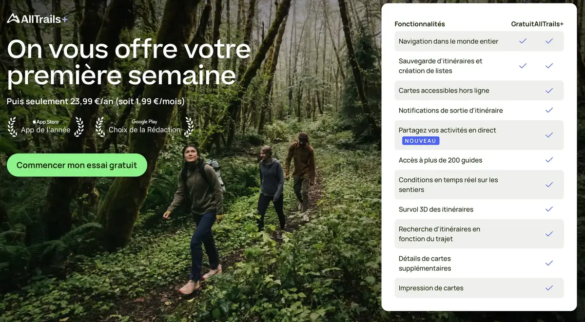 La dernière fonction d’AllTrails ne vous fera pas perdre le nord