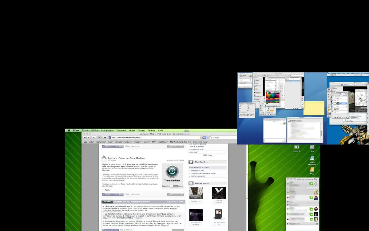 iChat : partage d'écrans en images