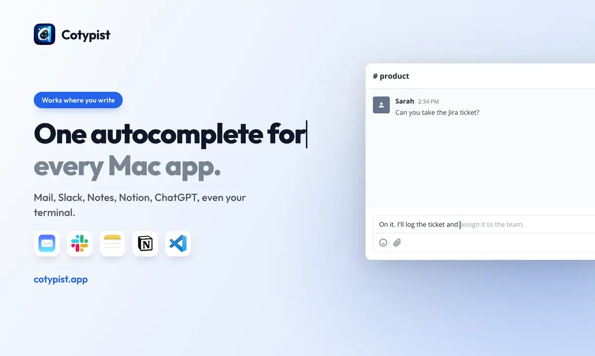 L'app Mac du jour&nbsp;: Cotypist, l&rsquo;autocompl&eacute;tion qui marche
