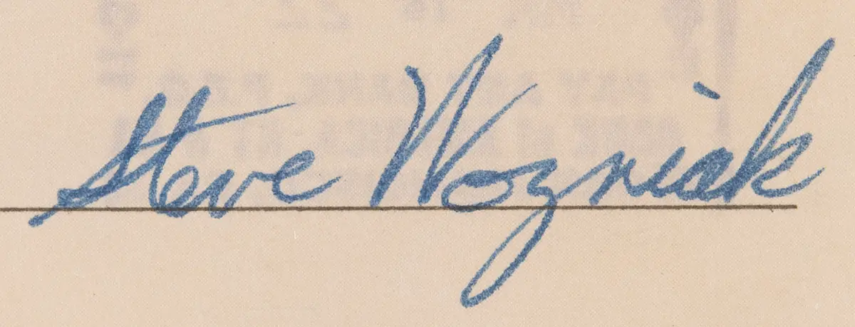 Le 1er ch&egrave;que Apple sign&eacute; Steve Jobs et Steve Wozniak vaut 2,4 millions de dollars