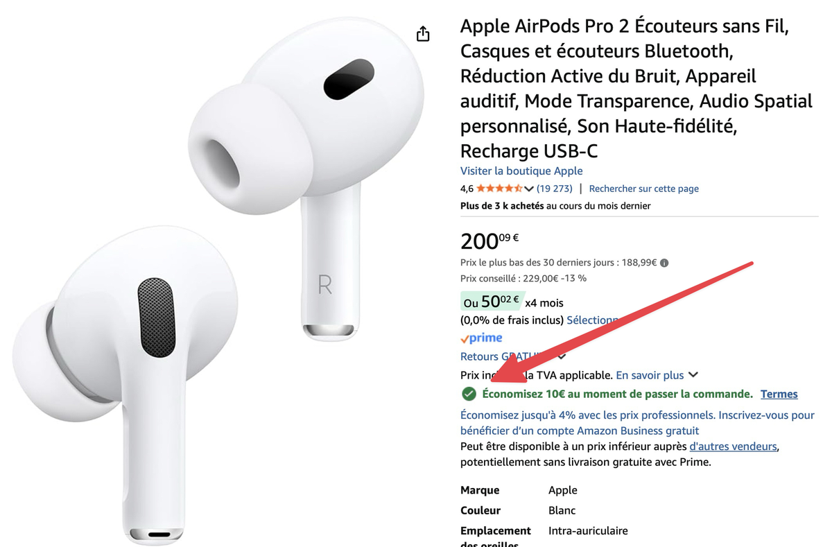 Les AirPods Pro 2 en promo à 190€ : une bonne idée cadeau pour les fans d'Apple !