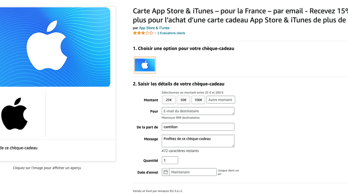 BlackFriday : 15% de crédit bonus sur les cartes App Store et iTunes