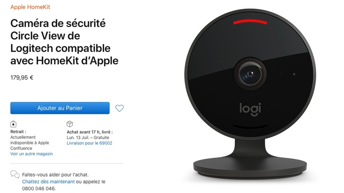 Apple commercialise la Logitech Circle View compatible HomeKit