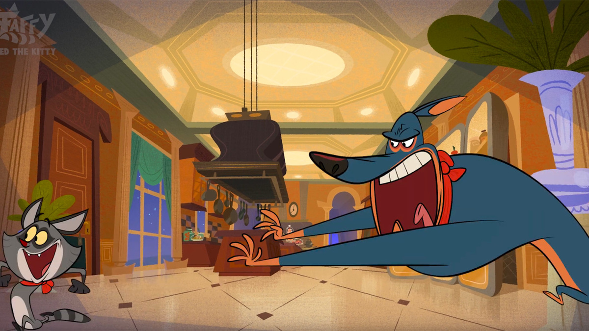 Taffy Buffet à Volonté un ratonlaveur déguisé en chat sème la