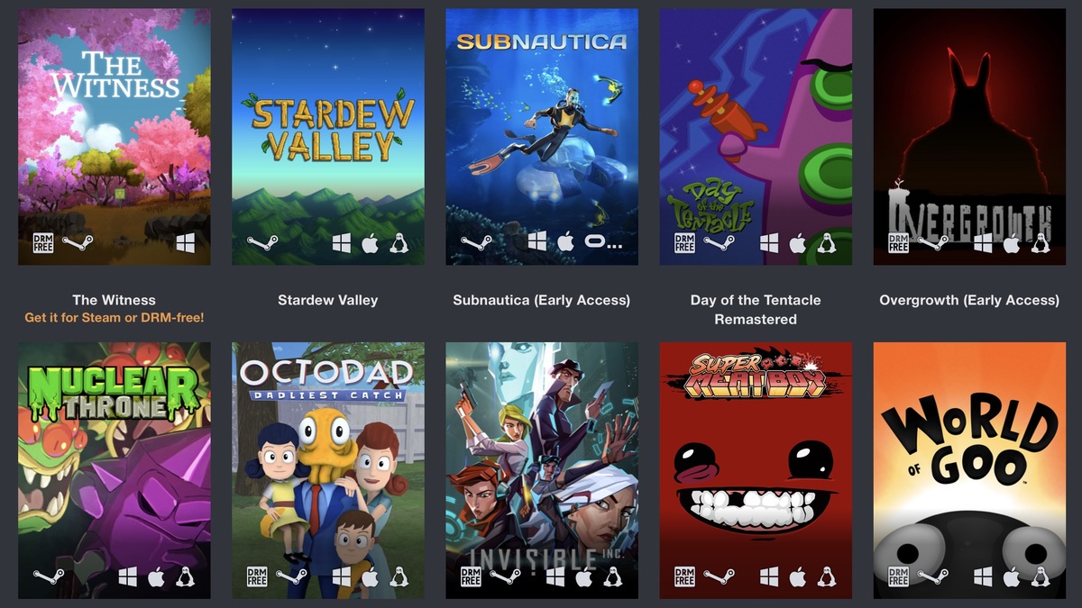 Un super Bundle de jeux (pour Mac/PC) à 30 Day of the Tentacle , The Witness etc.