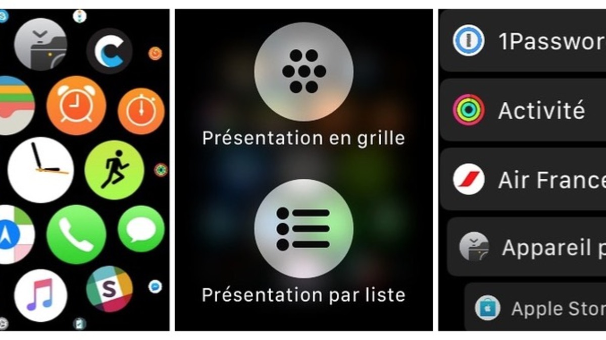 watchOS 4 l Apple Watch peut afficher les apps sous forme de liste