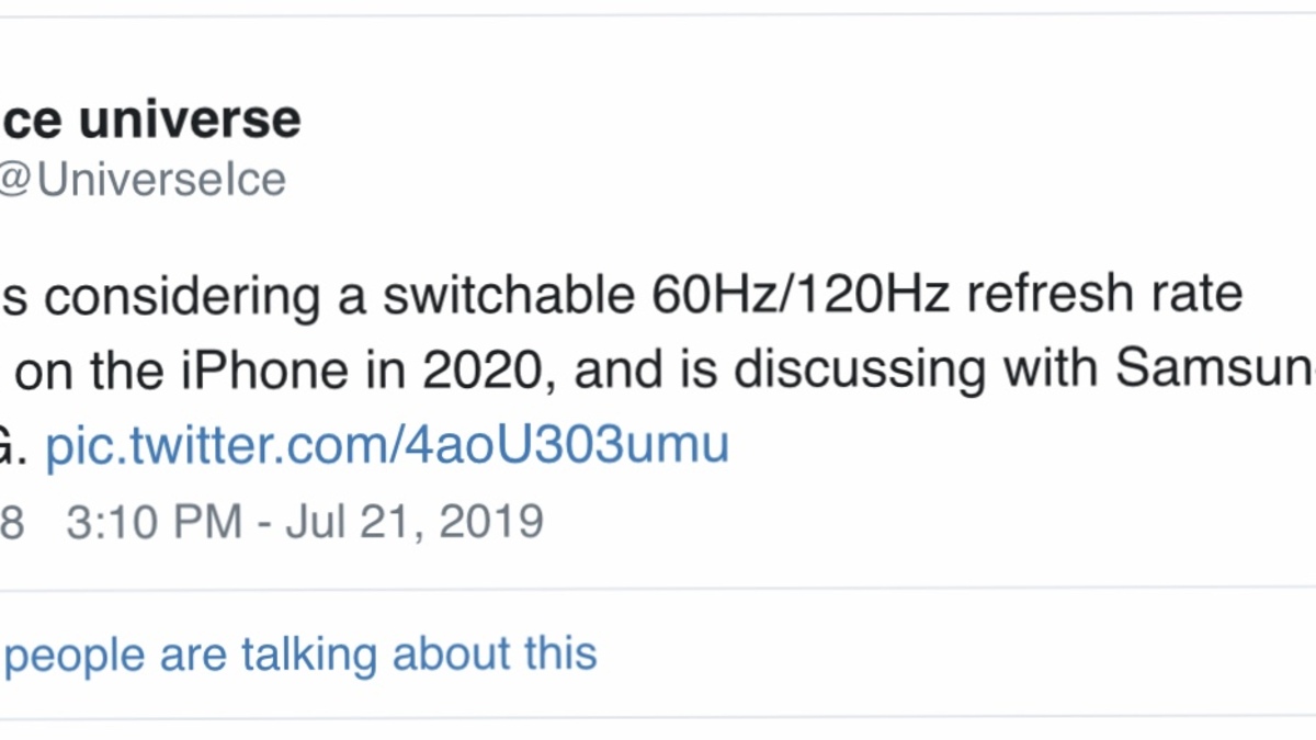 Des iPhone 2020 sous “ProMotion” ? (avec un taux de
