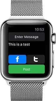 DoublePost envoie des statuts Facebook (et des tweets) depuis l'Apple Watch