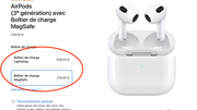 Les AirPods 3 sont désormais disponibles avec et sans MagSafe (mais plus cher)