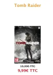 #BlackFriday : Tomb Raider 2013 à 9,99€, Sim City 4 à 2,49€ et jusqu'à -75% sur les jeux Mac !