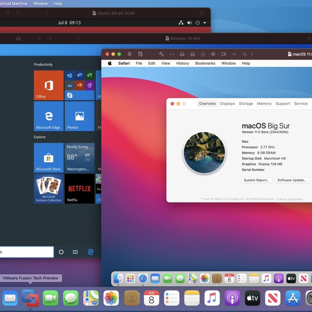 vmware fusion macos big sur