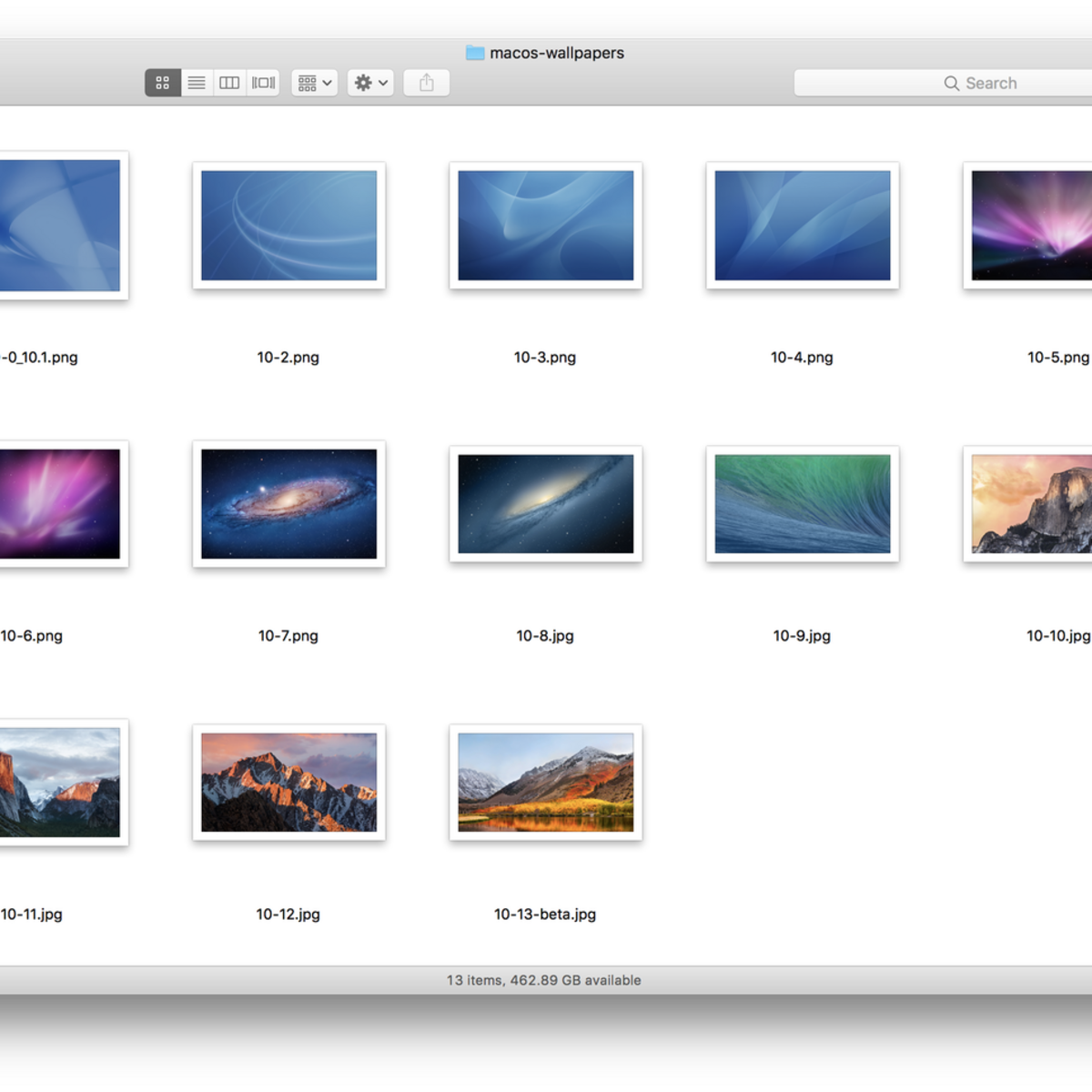 Tous les fonds d'écran de Mac OS X (OS X et macOS) depuis Cheetah en 5k