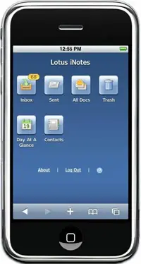 Une WebApp pour Lotus Note mail sur iPhone