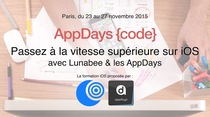 Mac4Ever partenaire des AppDays {code} à Paris, du 23 au 27 novembre (+ promocode)