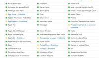 Quelques problèmes touchent actuellement les services en ligne d'Apple