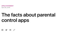 Apple communique sur le retrait des applications de contrôle parental