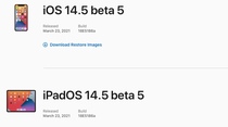 Une cinquième bêta pour iOS/iPadOS/tvOS 14.5, macOS 11.3 et watchOS 7.4