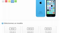 L'iPhone 5c 8Go disponible sur l'Apple Store