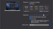 Le MacBook Pro 16" permet de modifier les taux de rafraichissement de l'écran